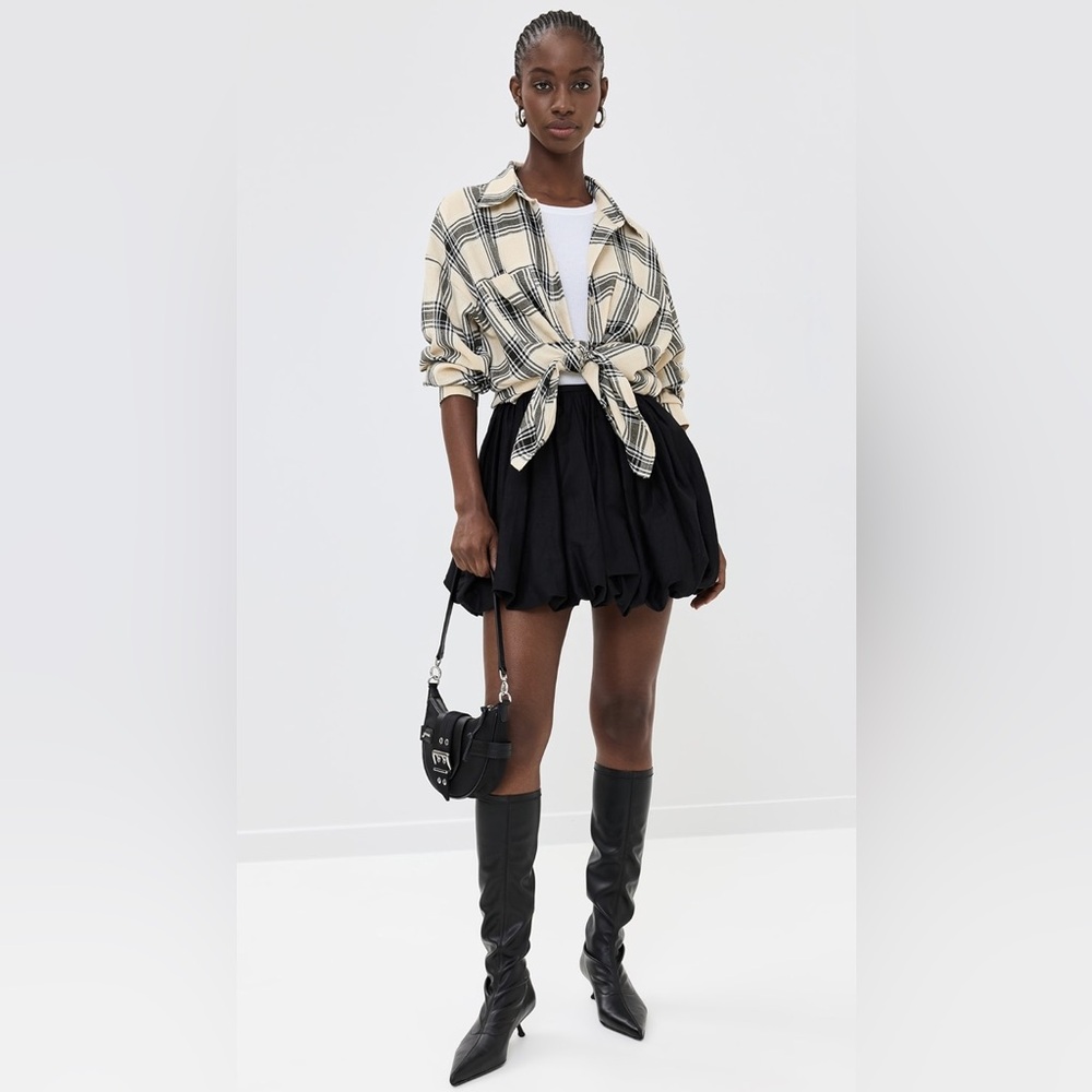Lioness Clarity Flannel Shirt in Off White/Black (XL) - Picture 3 of 8